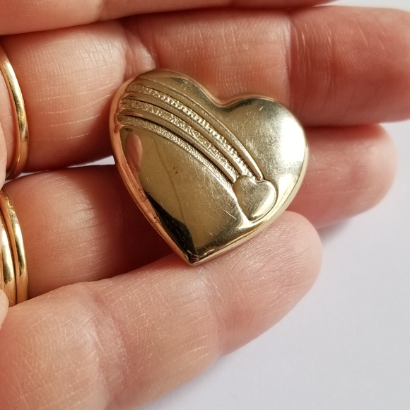 Vintage Variety Club heart brooch pin gold tone shooting star - Picture 6 of 10